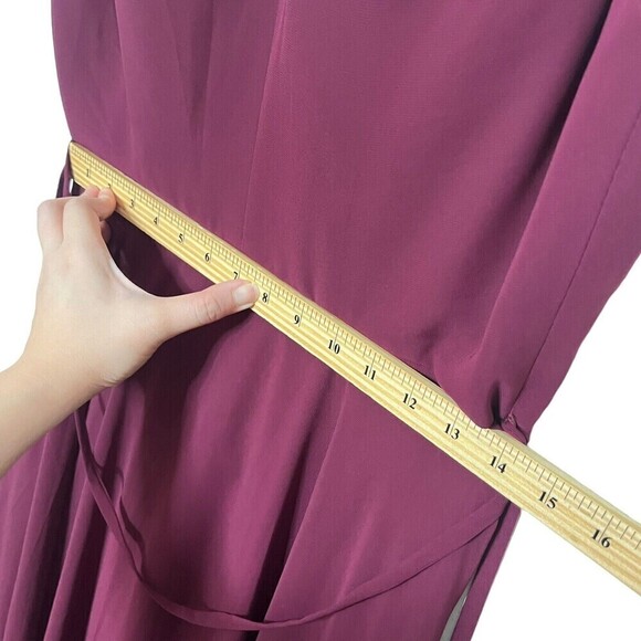 Marchesa Notte Bridesmaid Burgundy Valentia Long Gown ALine Straps Womens Size 8 - Picture 12 of 12